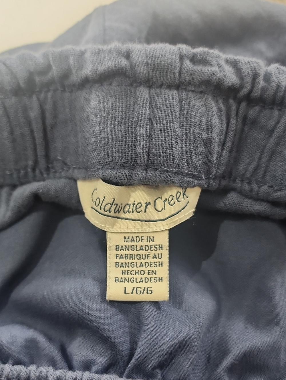 Coldwater Creek Gauze Pull On Pant Blue 30" Inseam New With Pockets - Picture 7 of 9